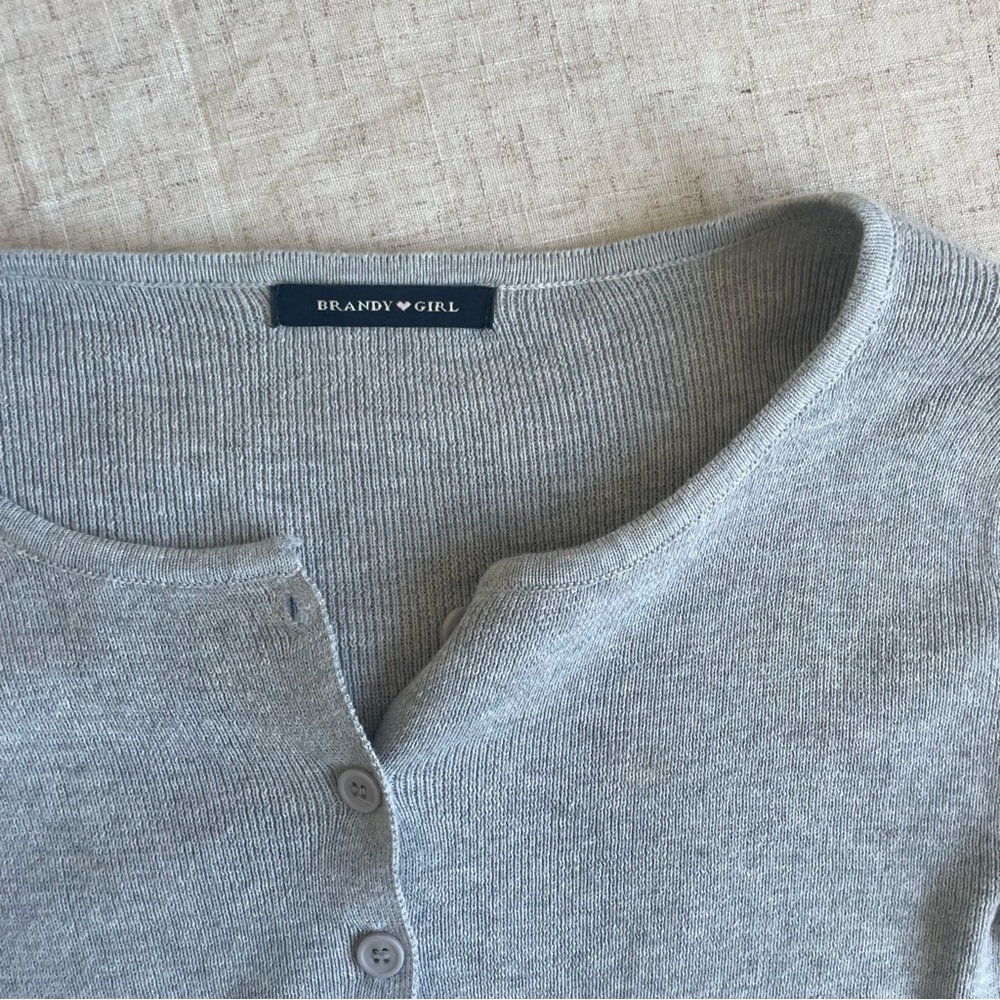 Gray Button-Up Cardigan - Picture 2 of 3